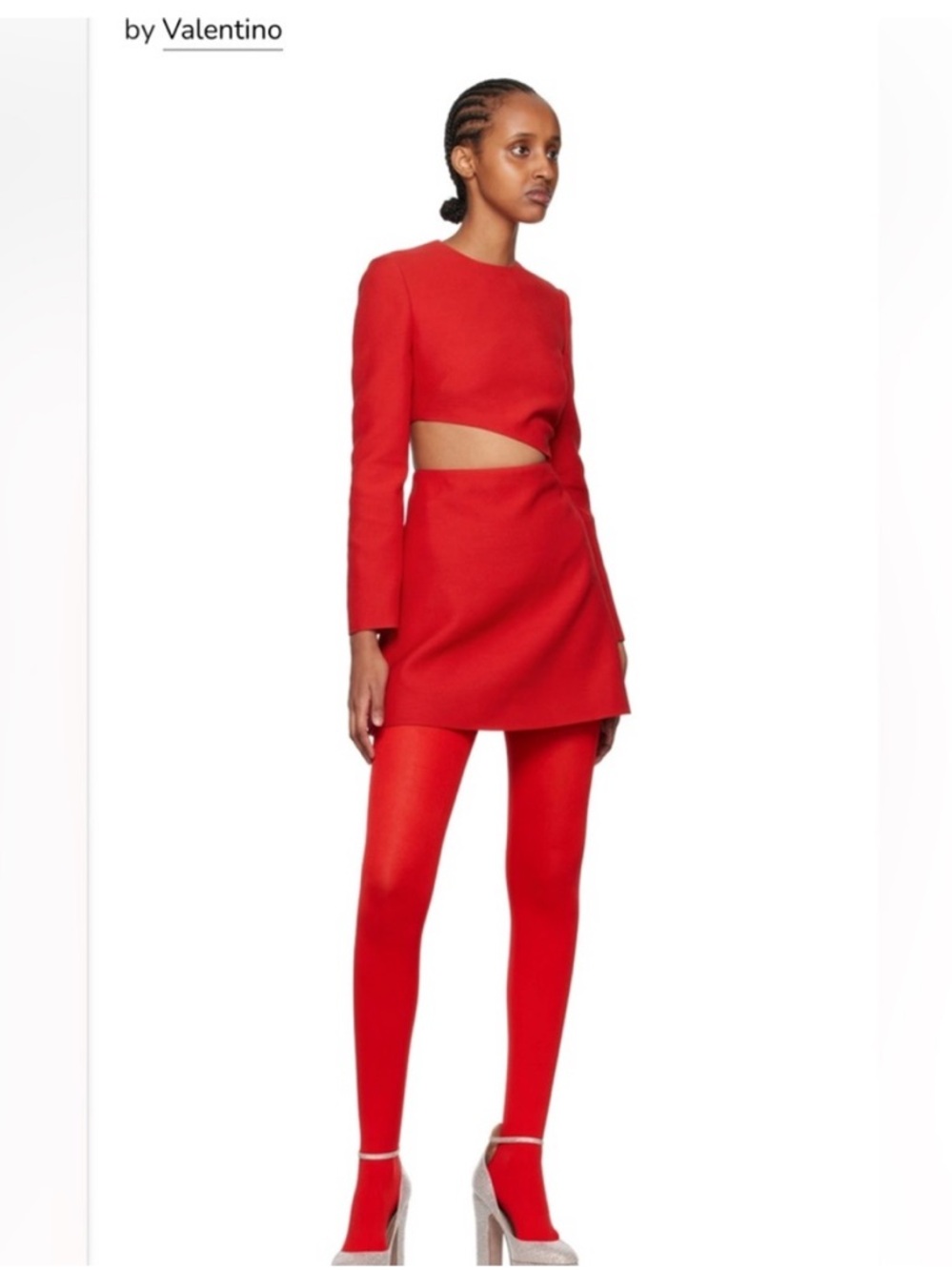 Valentino Silk Blend Ribbed Tights.Brand New. red wine color